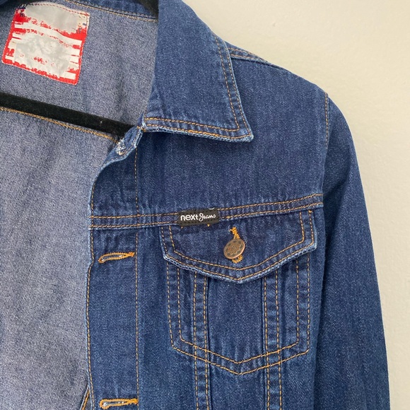 Next Jeans Cropped Denim Jacket in Size Large - Picture 3 of 7